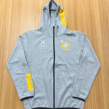 ドライフィットスウェットパーカー　グレー（サンフラワー×ホワイト）