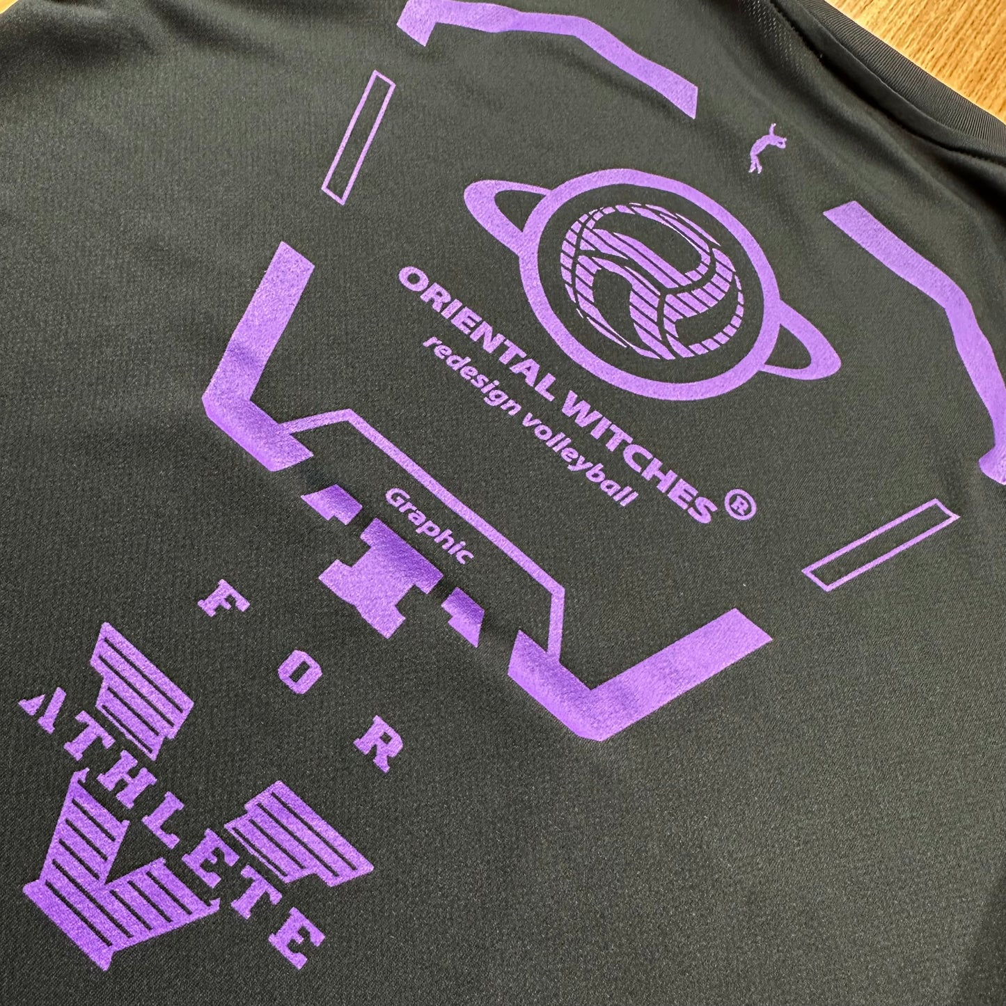 ロングスリーブTシャツ2025 ブラック（ミントグリーン×バイオレット）