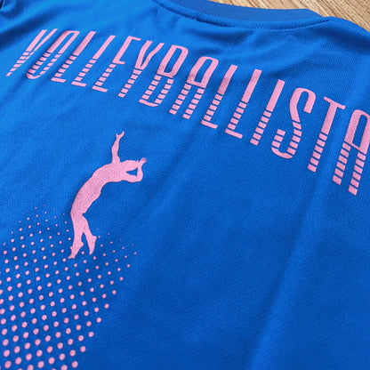 VOLLEYBALLISTA ミディアムブルー（ローズピンク×ホワイト）