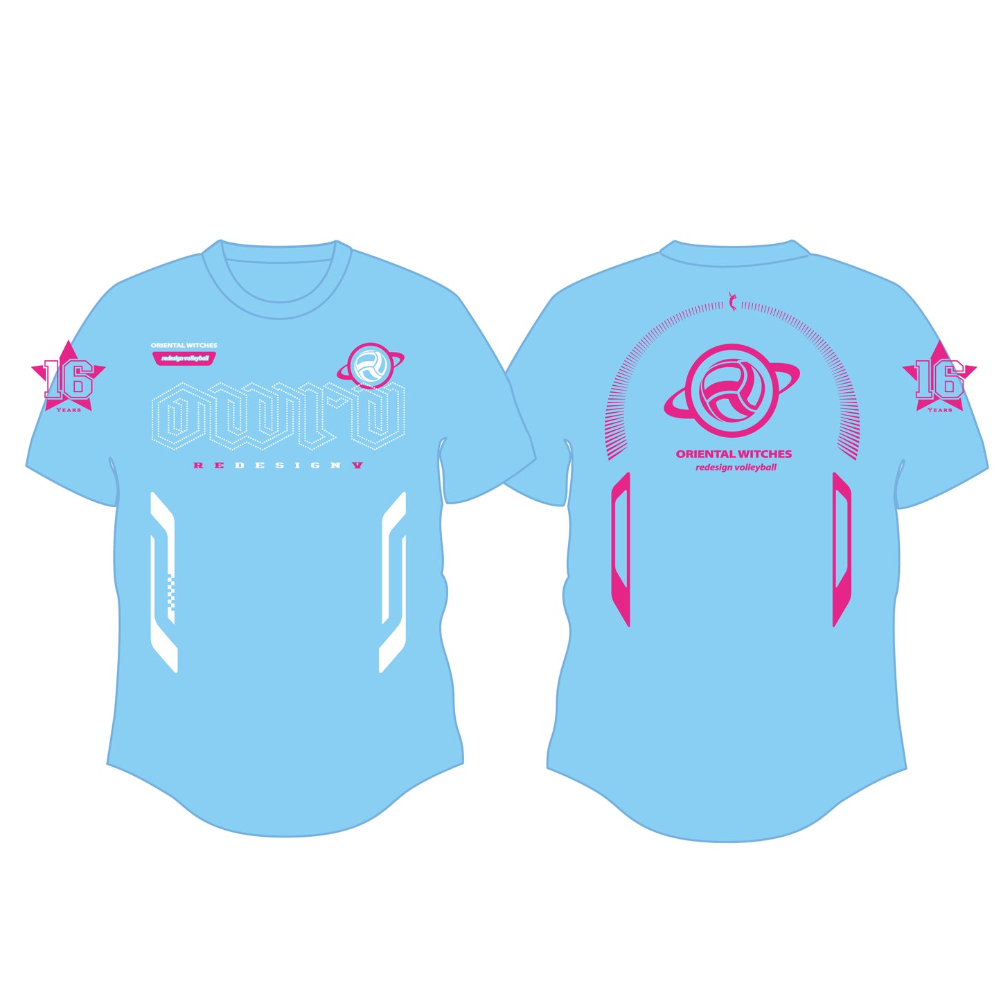 SIXTEEN サックス（ホットピンク×ホワイト）