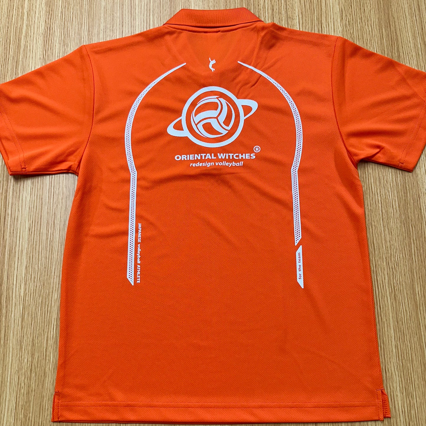 OWポロシャツ　サンセットオレンジ（サンフラワー×ホワイト）