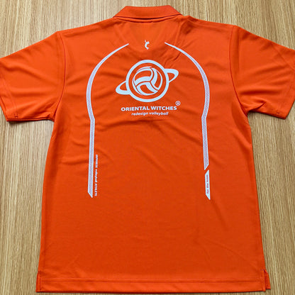 OWポロシャツ　サンセットオレンジ（サンフラワー×ホワイト）