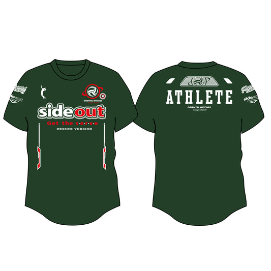 SIDEOUT 2nd アーミーグリーン（レッド×ホワイト）