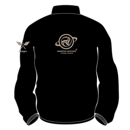 OWジップジャケット　ブラック（サファリ×ホワイト）