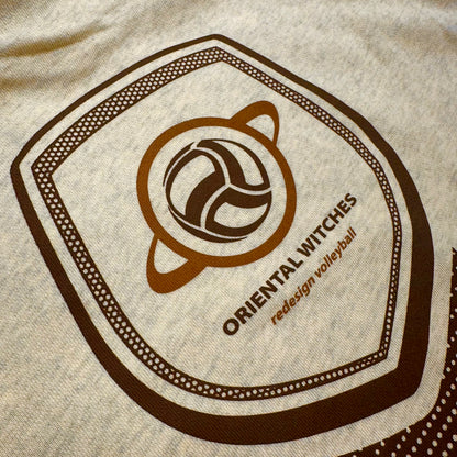 フーディーコットンスウェットスーツ オートミール（ダークブラウン×ライトブラウン）