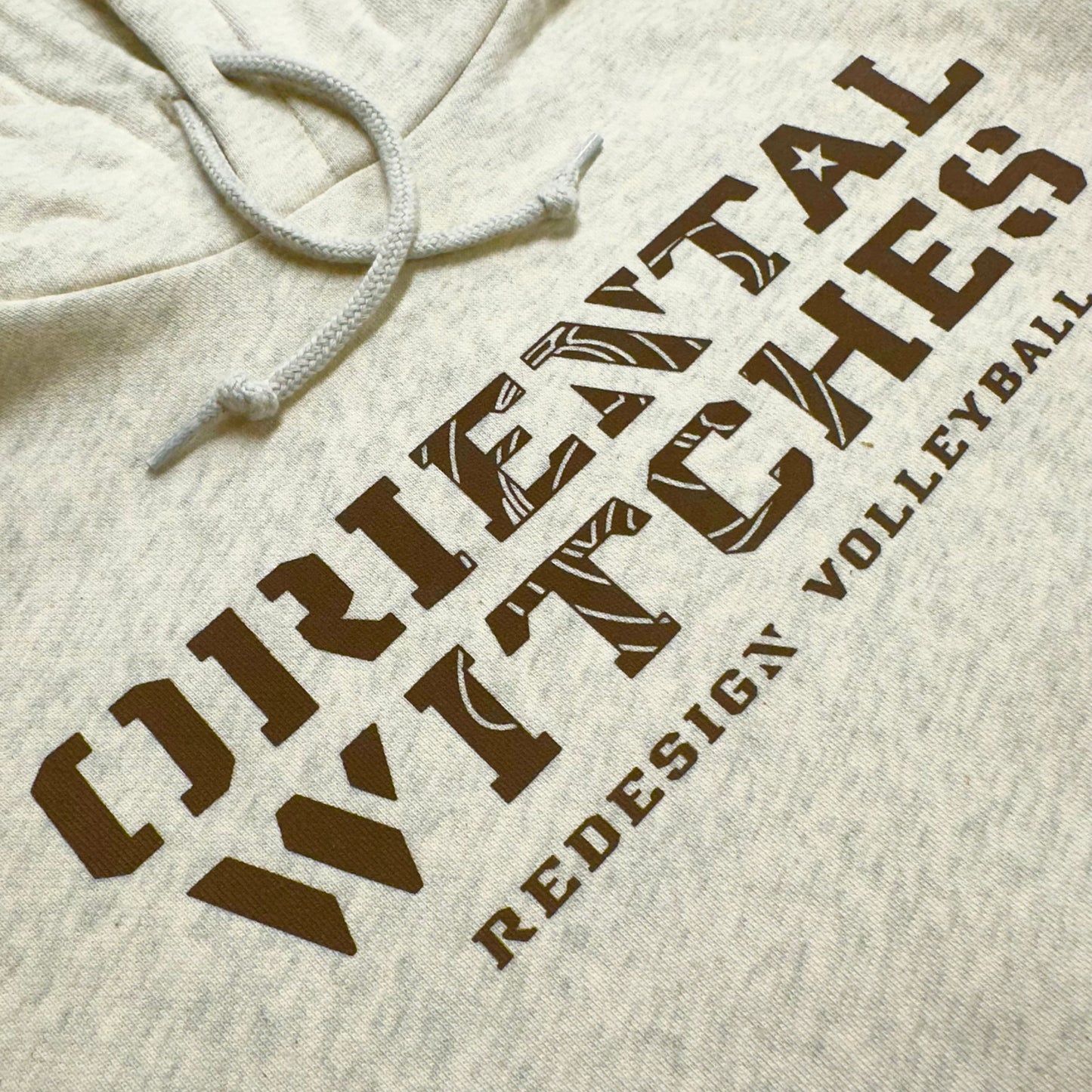 フーディーコットンスウェットスーツ オートミール（ダークブラウン×ライトブラウン）