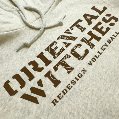 フーディーコットンスウェットスーツ オートミール（ダークブラウン×ライトブラウン）