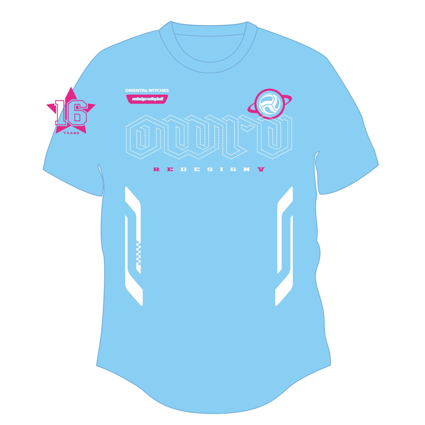 SIXTEEN サックス（ホットピンク×ホワイト）