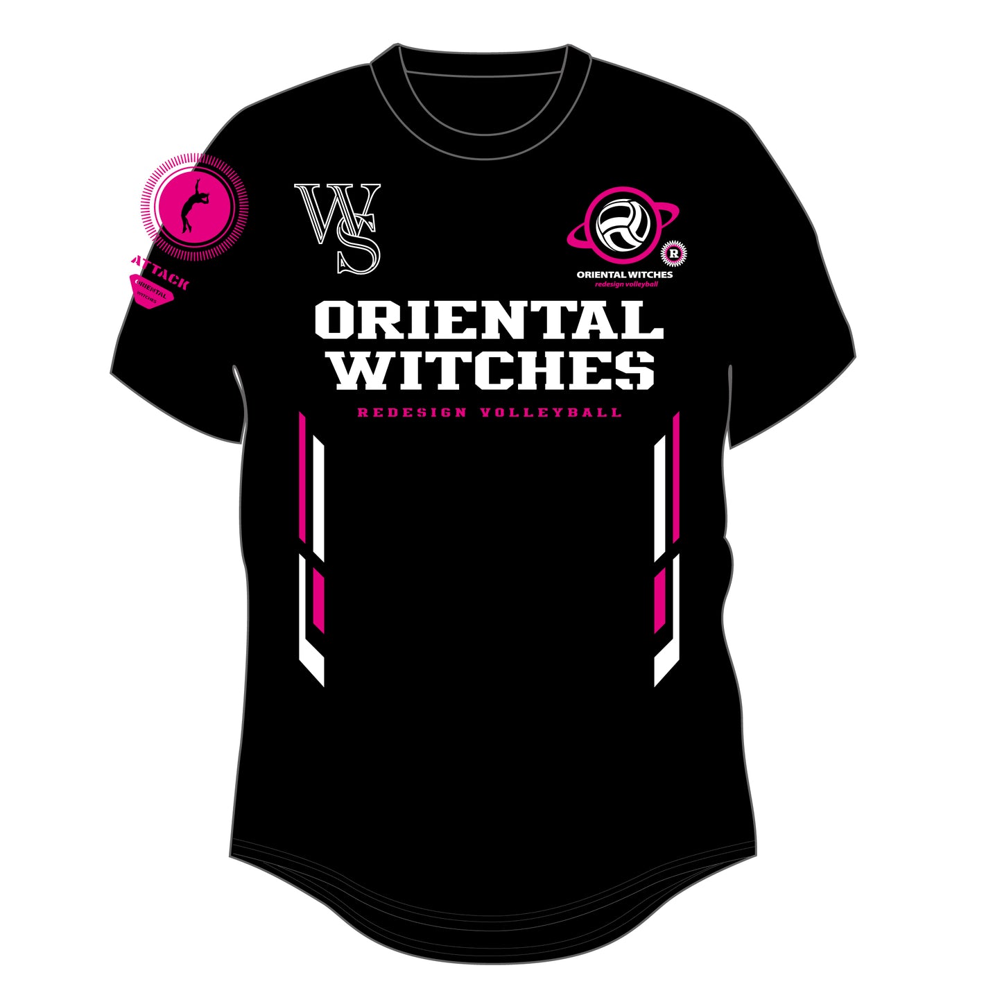 WINGSPIKER ブラック（ホットピンク×ホワイト）