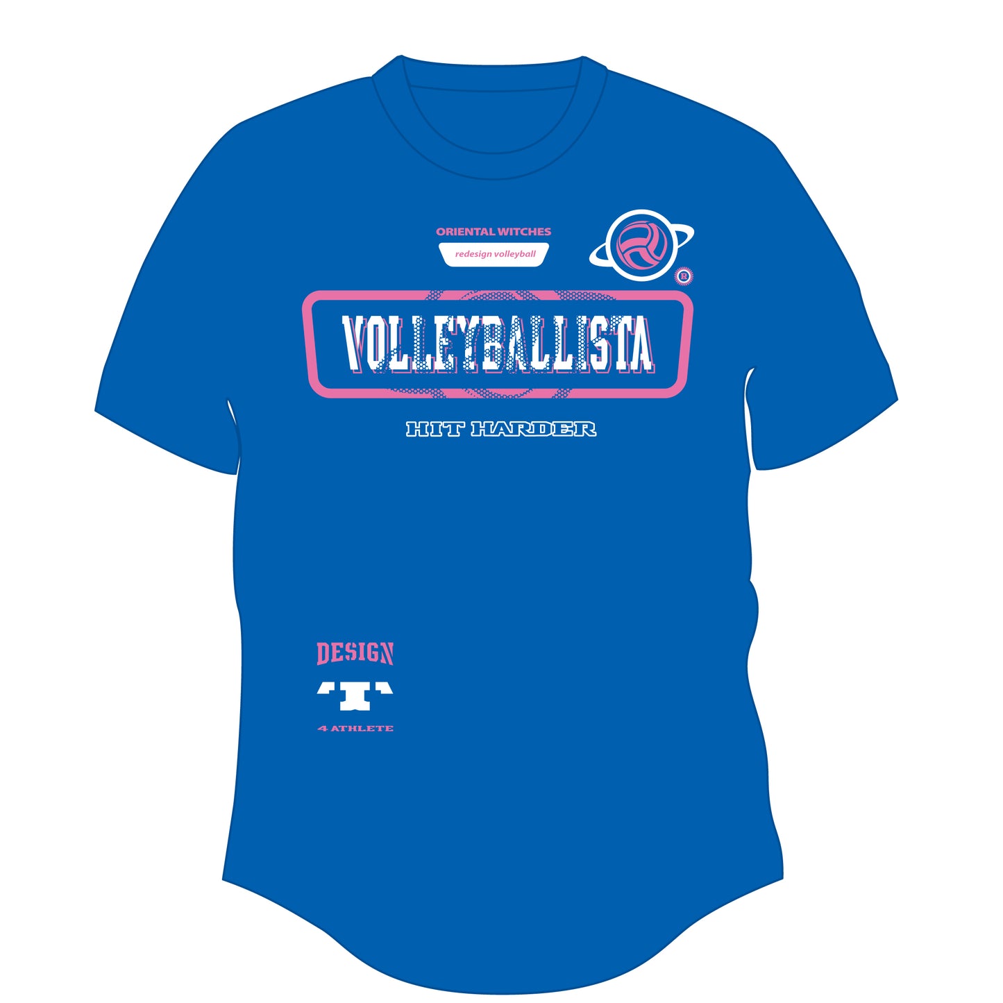 VOLLEYBALLISTA ミディアムブルー（ローズピンク×ホワイト）