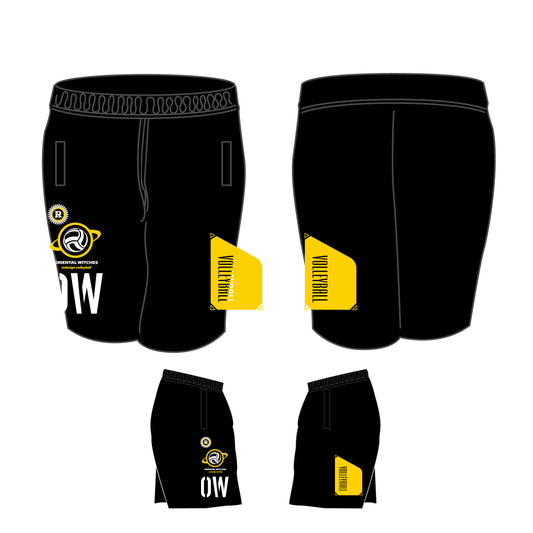 ドライフィットハーフパンツ ブラック（サンフラワー×ホワイト）