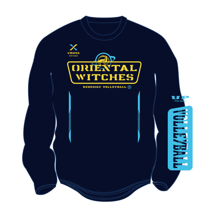 ロングスリーブTシャツ2023 ネイビー（サンフラワー×サックス）