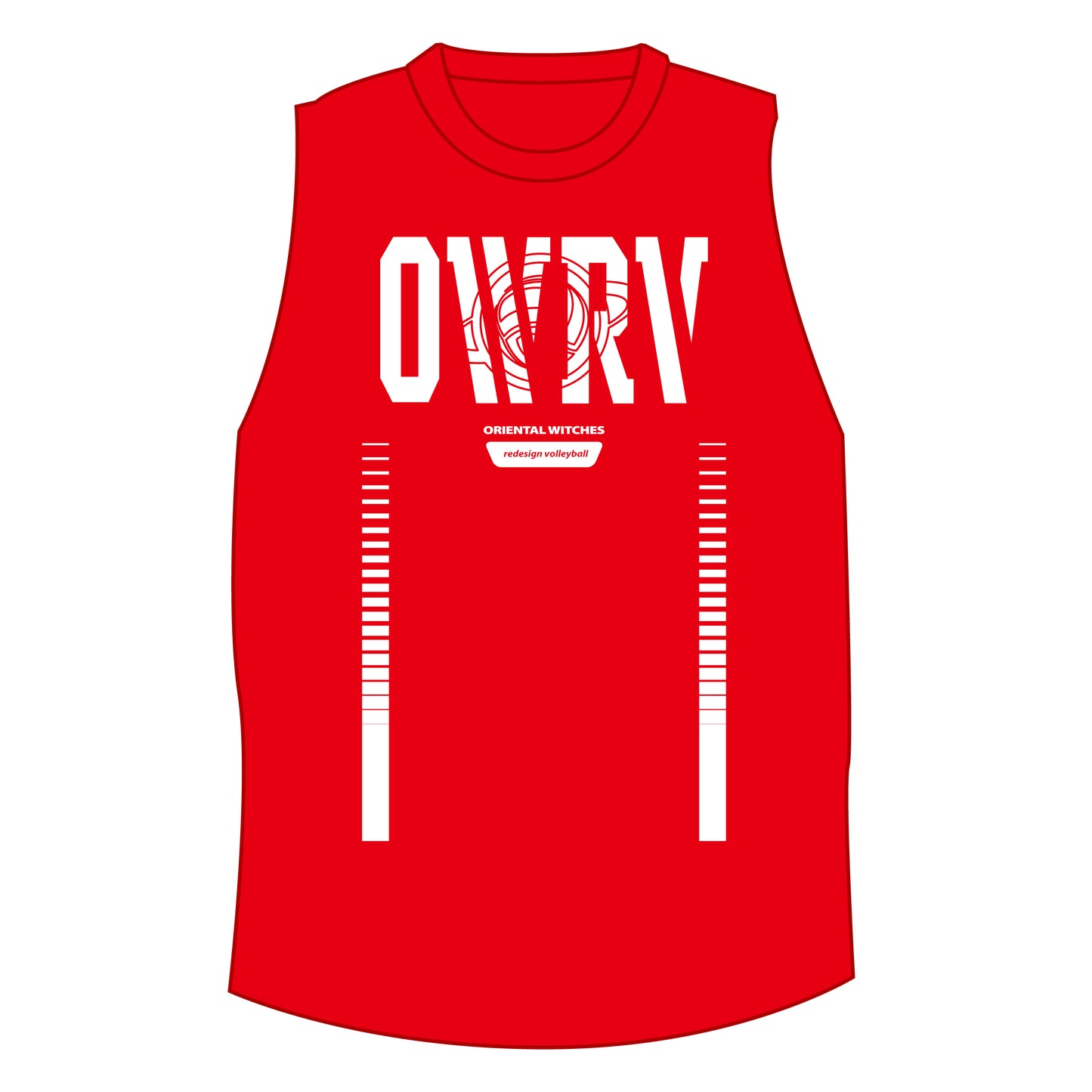 スタンダードノースリーブ レッド（ホワイト）