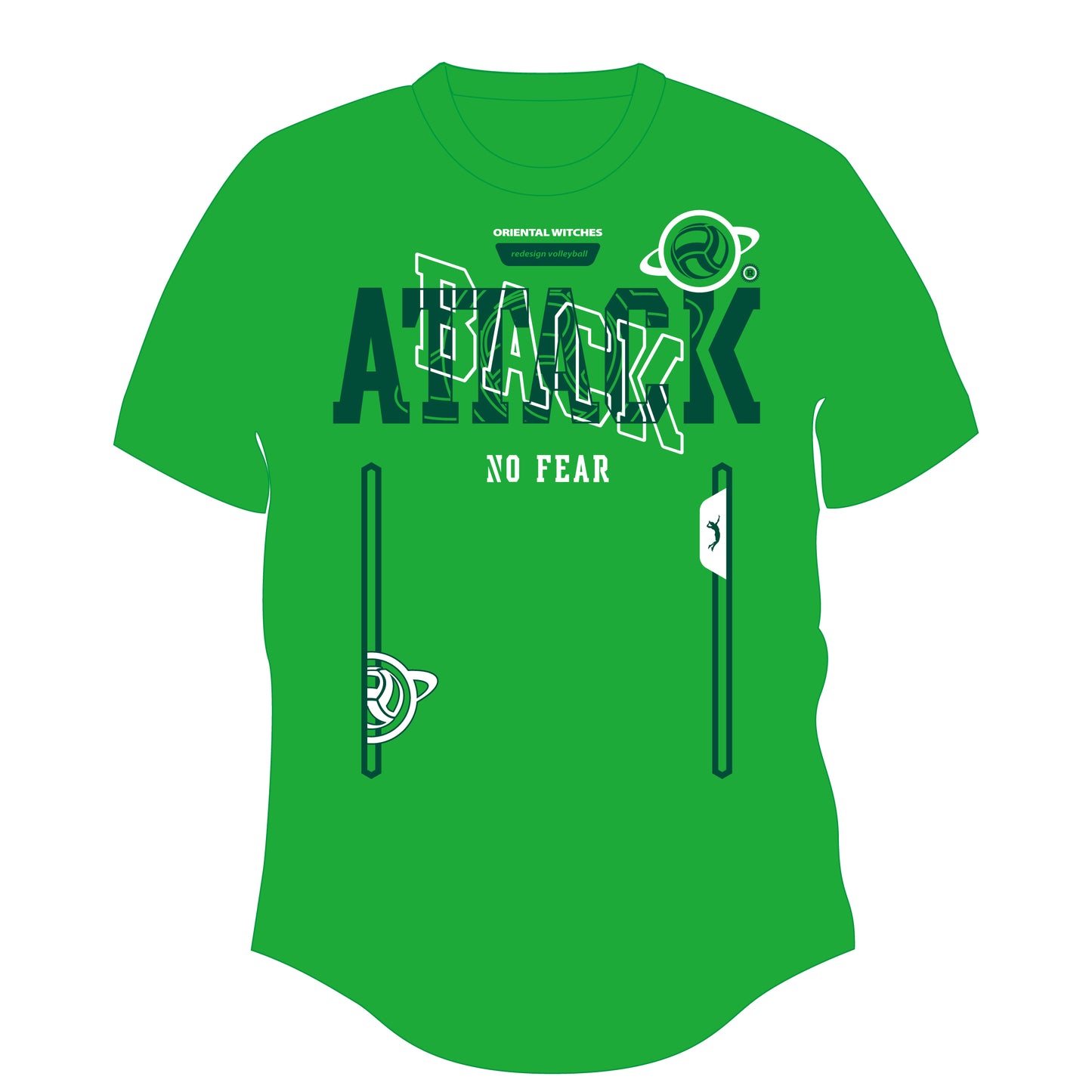 BACKATTECK ブライトグリーン（ダークグリーン×ホワイト）