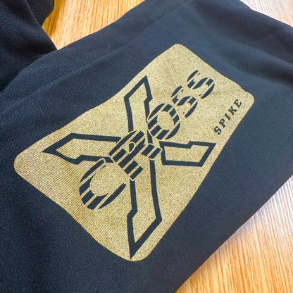 フーディーコットンスウェットスーツ ブラック（ゴールド×ホワイト）