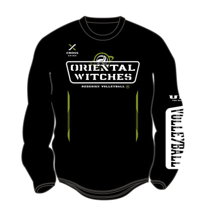 ロングスリーブTシャツ2023 ブラック（グリーンティー×ホワイト）