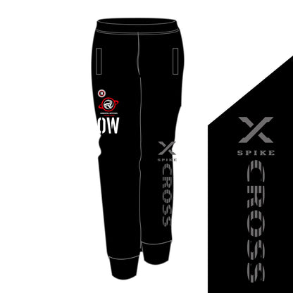 ドライフィットスウェットロングパンツ　ブラック（ディープレッド×ホワイト）