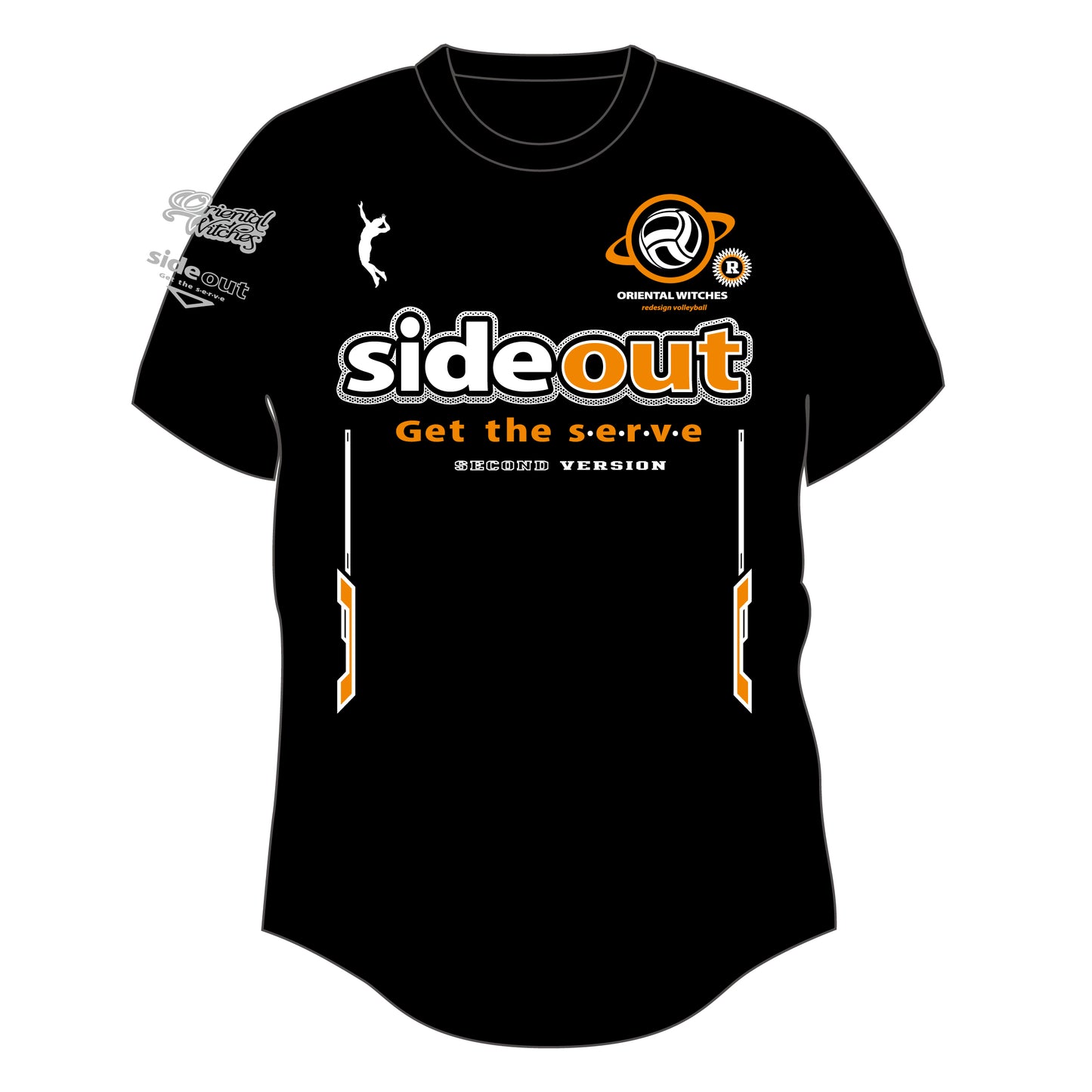 SIDEOUT 2nd ブラック（アプリコット×ホワイト）