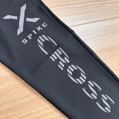 ドライフィットスウェットロングパンツ　ブラック（ディープレッド×ホワイト）