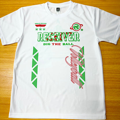 RECEIVER 3rd ホワイト（ディープレッド×グリーン）
