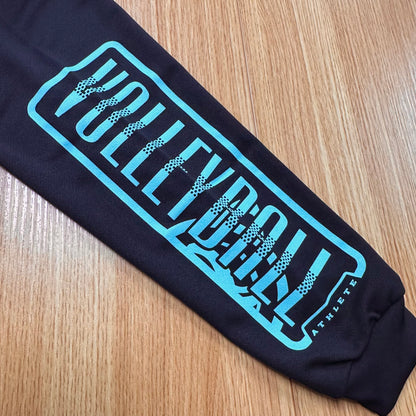 ロングスリーブTシャツ2025 ブラック（ミントグリーン×バイオレット）