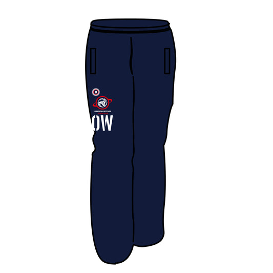 フーディーコットンスウェットロングパンツ ネイビー（レッド×ホワイト）