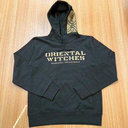 フーディーコットンスウェットスーツ ブラック（ゴールド×ホワイト）