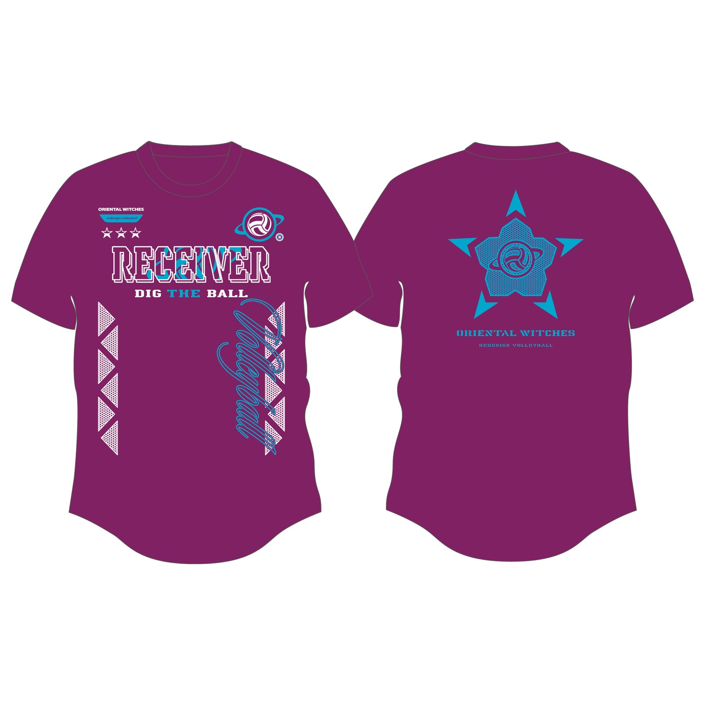 RECEIVER 3rd パープル（サックス×ホワイト）