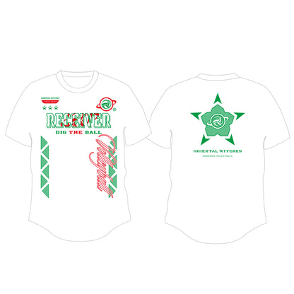 RECEIVER 3rd ホワイト（ディープレッド×グリーン）