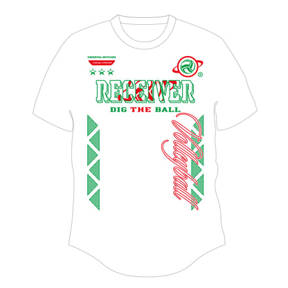 RECEIVER 3rd ホワイト（ディープレッド×グリーン）