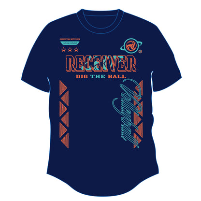 RECEIVER 3rd ネイビー（オレンジ×エメラルドグリーン）