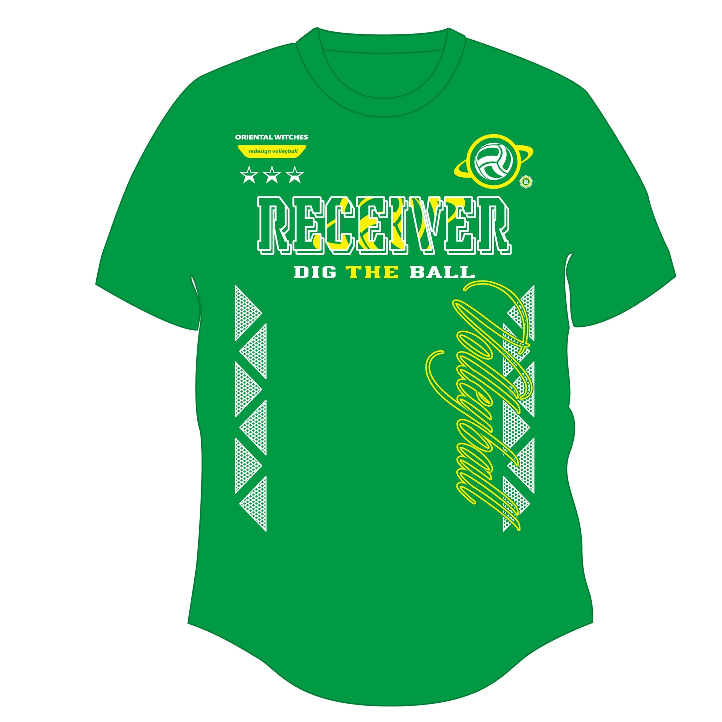 RECEIVER 3rd グリーン（イエロー×ホワイト）